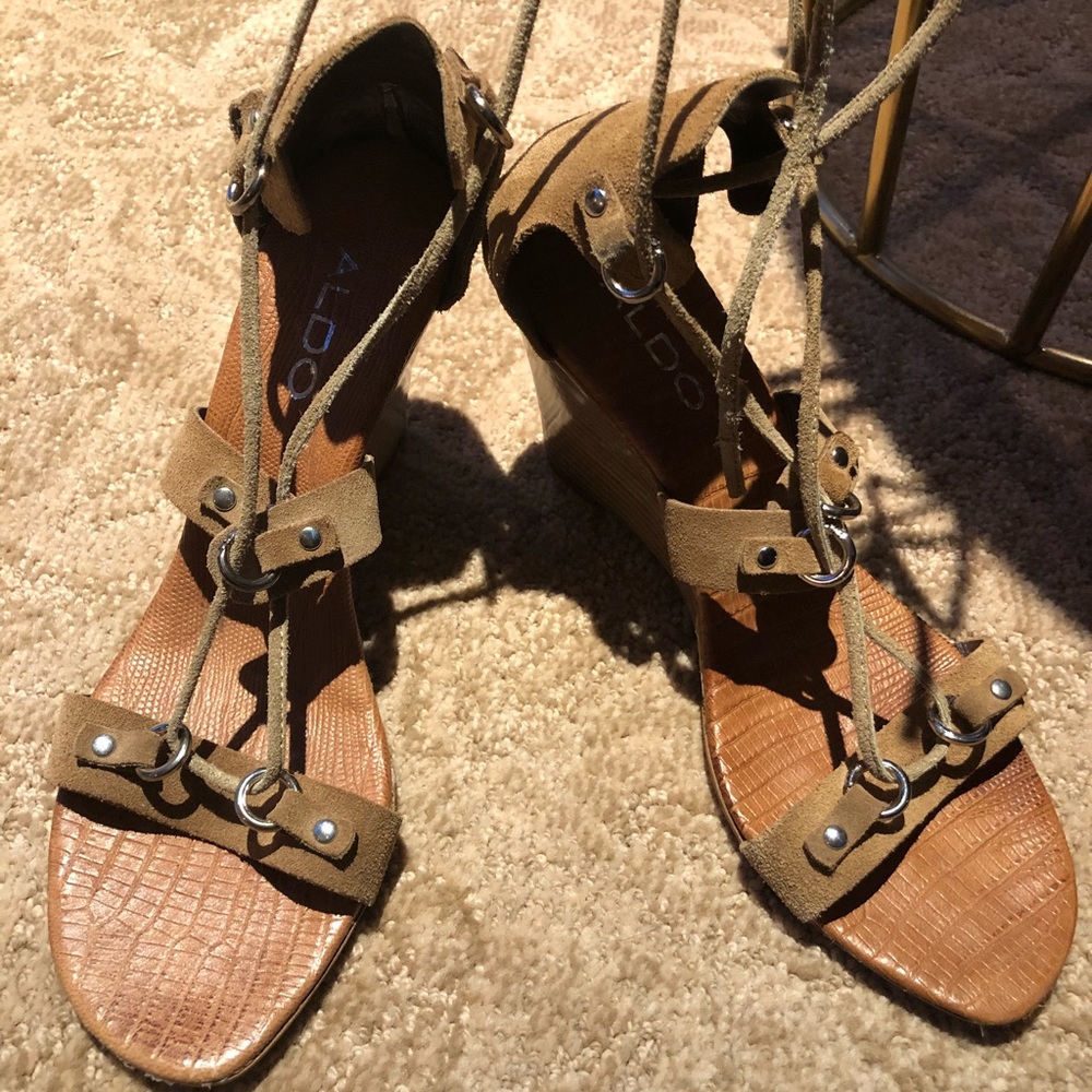 Aldo Strappy Gladiator Wedge Sandals